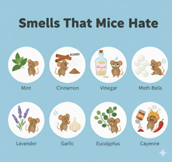 smells do mice dislike