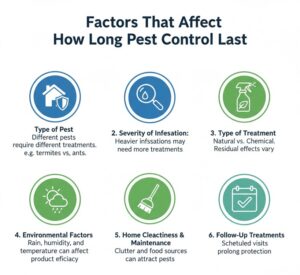 factors that affect how long pest control lasts