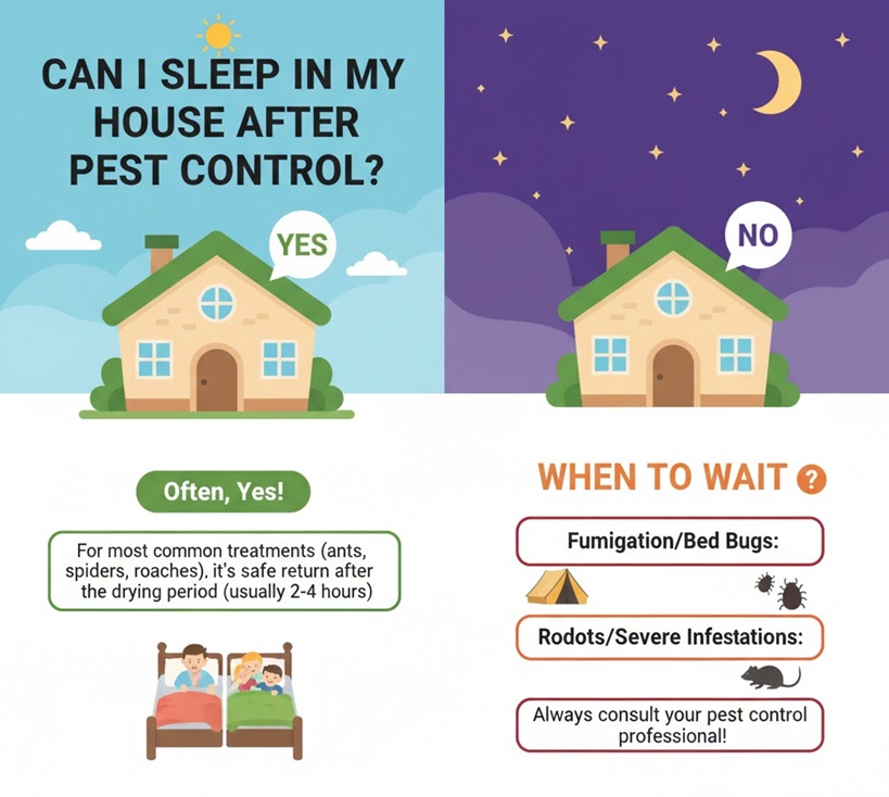 Can I Sleep in My House After Pest Control?