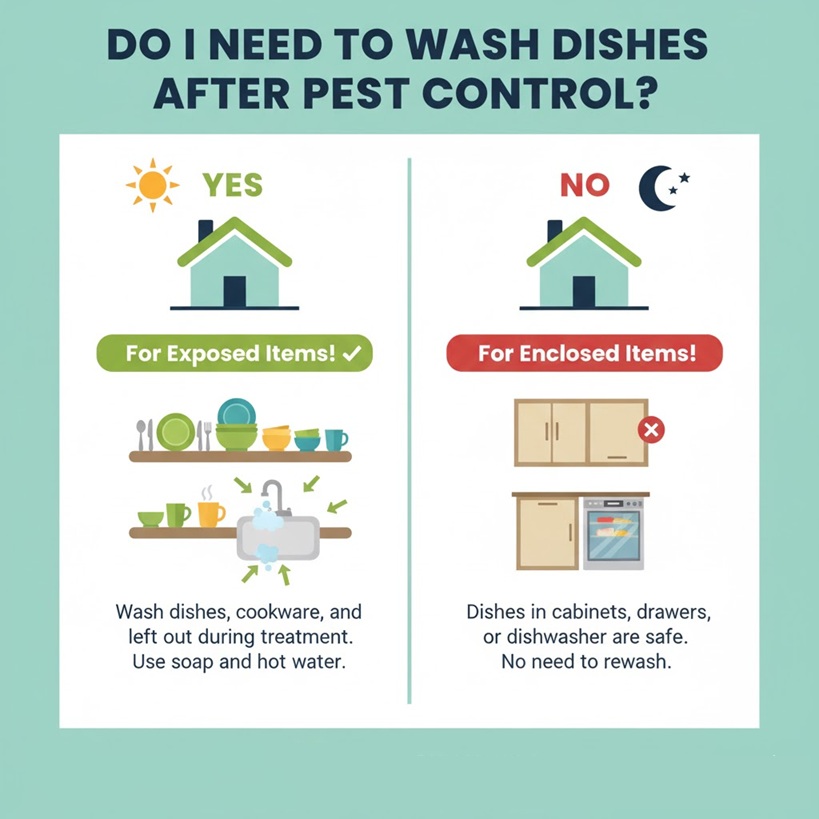 Do I Need to Wash Dishes After Pest Control?