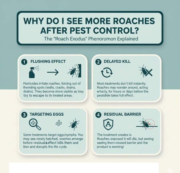 Why Do I See More Roaches After Pest Control?